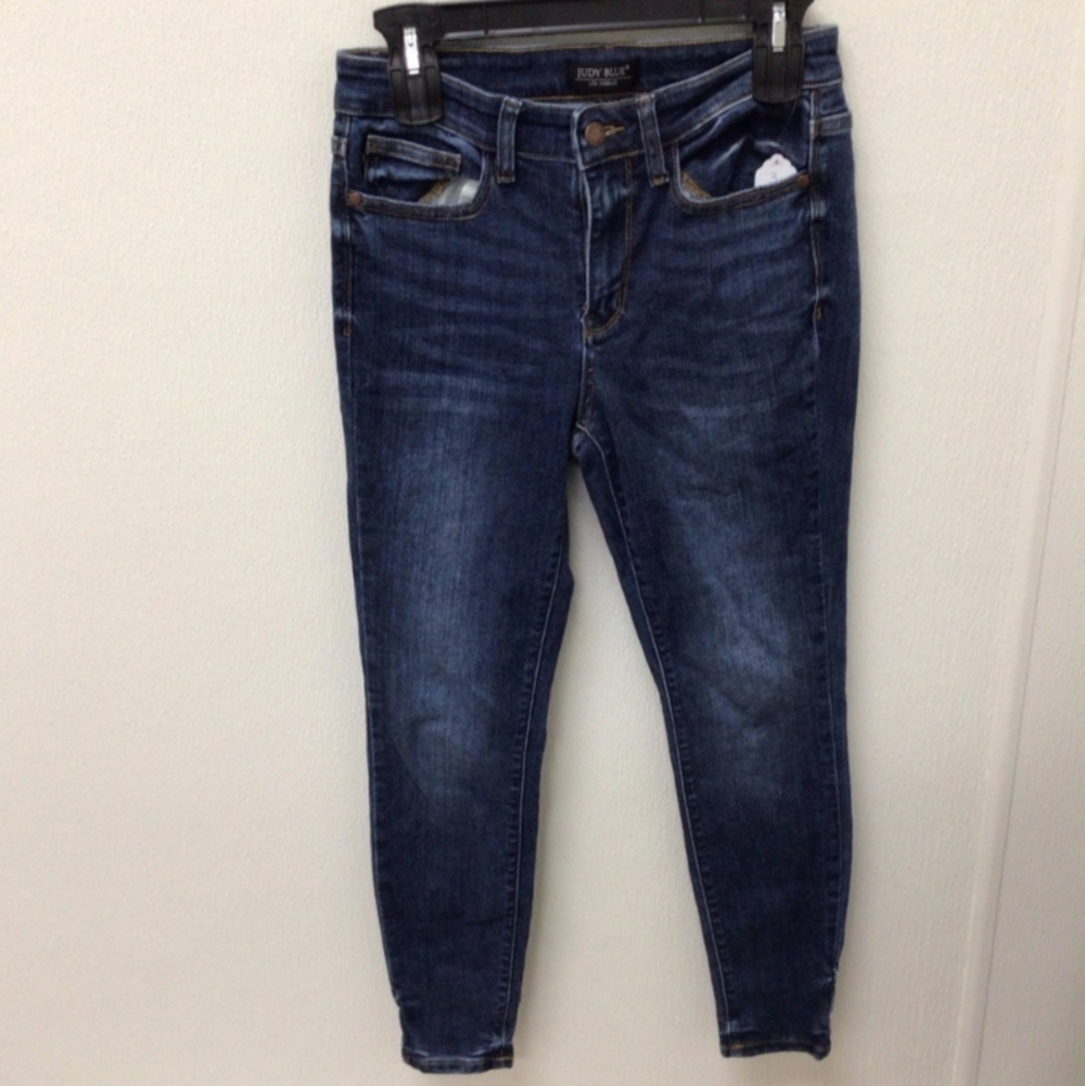 Women's High Waist, Skinny, Dark Blue Jeans By Judy Blue Sz 3